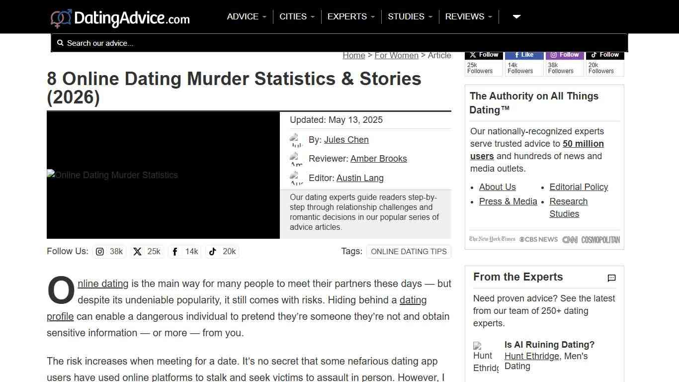 8 Online Dating Murder Statistics & Stories (2026)